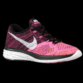 Nike Flyknit Lunar 3   Womens   Running   Shoes   Pink Blast/Fireberry/Laser Orange/Black