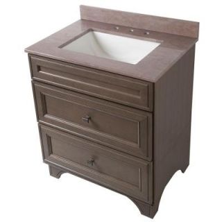 Home Decorators Collection Albright 31 in. Vanity in Winter with Stone Effects Vanity Top in Kaiser Gray 19FVSDB30 SE3122 KG