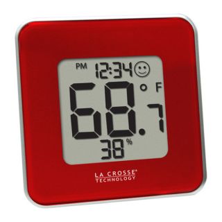 Red La Crosse Technology Indoor Temperature and Humidity Station