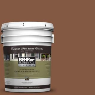 BEHR Premium Plus Ultra 5 gal. #BXC 42 Bricktone Semi Gloss Enamel Exterior Paint 585305