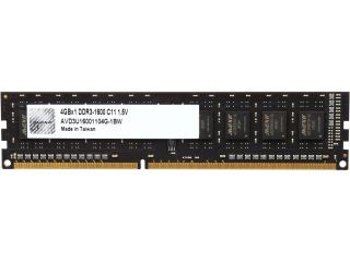Avexir Budget Series 4GB 240 Pin DDR3 SDRAM DDR3 1600 (PC3 12800) Desktop Memory Model AVD3U16001104G 1BW