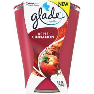 Glade Apple Cinnamon Candle 9.2 OZ SLEEVE   Food & Grocery   Air