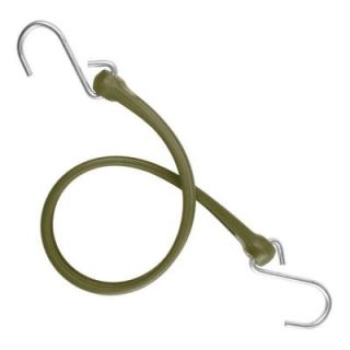 The Perfect Bungee 19 in. EZ Stretch Polyurethane Bungee Strap with Stainless Steel S Hooks (Overall Length: 24 in.) PBSH24CG