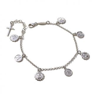 Michael Anthony Jewelry® "Cherub" Charm 7" Sterling Silver Bracelet   7836146