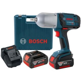 Bosch 18 Volt Lithium Ion 4.0Ah Battery 1/2 in. High Torque Impact Wrench Kit (2 Pack) HTH181 01