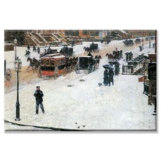 Buyenlarge Fifth Avenue in Winter Painting Print on Wrapped Canvas