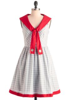 Knitted Dove Coastal Conservatory Dress  Mod Retro Vintage Dresses