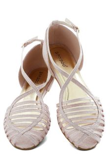 Shimmer in the City Flat  Mod Retro Vintage Sandals
