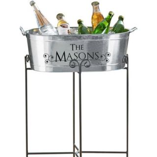 Personalized Galvanized Tailored Style Tub with Stand