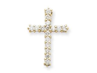 14K Yellow Gold  Diamond Cross Mounting, Stones Not Included
