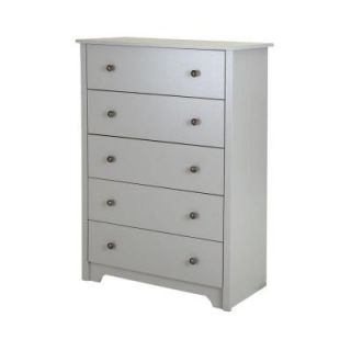 South Shore Furniture Vito 46 in. x 32 in. 5 Drawer Chest in Soft Gray 9021035