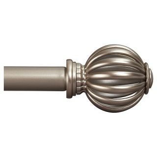 Easton 1 Curtain Rod Set   Silver