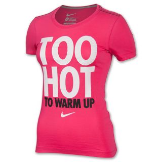 Womens Nike Too Hot To Warm Up T Shirt   534200 616