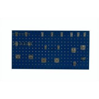 Triton Products 3/8 in. Blue Steel Square Hole Pegboards with LocHook Assortment (18 Pieces ) LB18 1BH Kit