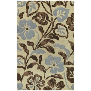 Handmade Calais Lily In The Valley Linen Wool Rug (50 x 79