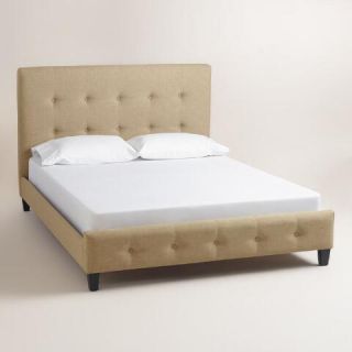 Toast Linen Greir Upholstered Bed