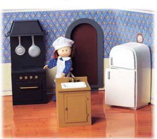 Madeline Doll House: Stove, Sink and Refrigerator —