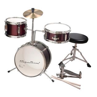 GP Percussion GP50 3 Piece Junior Drum Set With Cymbals and Throne in