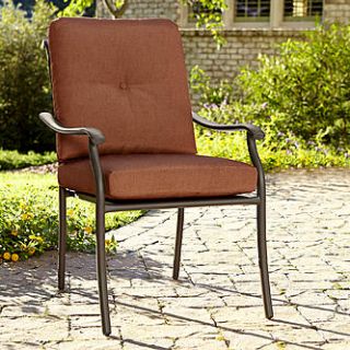 Jaclyn Smith Clermont Single Stationary Chair   Rust   Outdoor Living