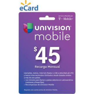 Univision Mobile $45 Card (Email Delivery)
