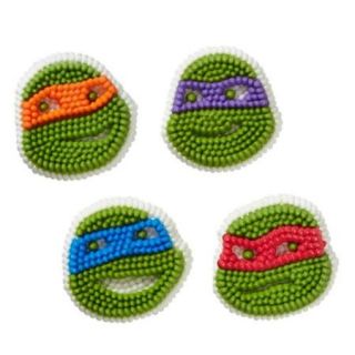 Ninja Turtles Edible Icing Decorations (12 Pack)   Party Supplies