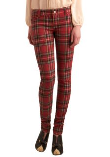Never Plaid It So Good Jeans in Red  Mod Retro Vintage Pants
