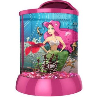 Aqua Terra 1 Gallon with 3D Mermaid Background, Pink