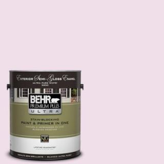 BEHR Premium Plus Ultra 1 gal. #M120 1 Pink Proposal Semi Gloss Enamel Exterior Paint 585001