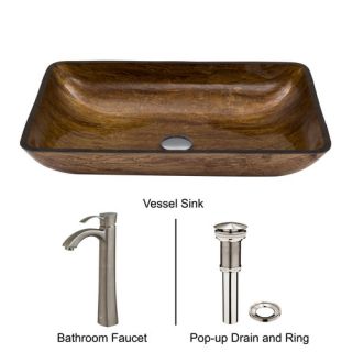 Vigo Glass Vessel Sink and Otis Faucet Set