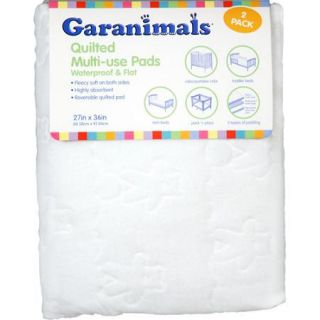 Garanimals   Quilted Waterproof Multi Use Crib Pad, Set of 2