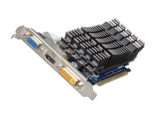 Open Box: ASUS GeForce 210 DirectX 10.1 EN210 SILENT/DI/512MD3(LP) 512MB 64 Bit DDR3 PCI Express 2.0 x16 HDCP Ready Low Profile Ready Video Card