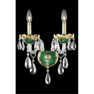 Elegant Lighting 7810W2GN RC 12 W x 16 H inch Alexandria Collection Hanging Fixture   Green Finish, Royal Cut