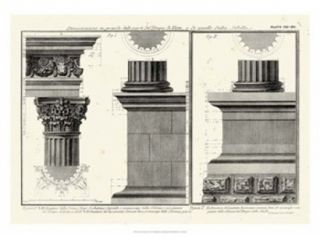 Cornice Tempio di Vesta Poster Print by Francesco Piranesi (31 x 22)