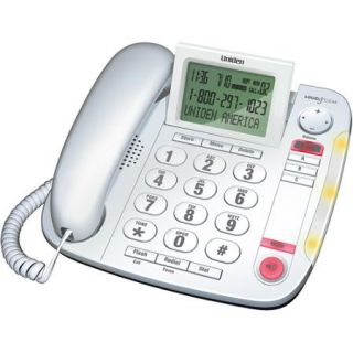 Uniden CEZ260W Big Button Desktop Corded Phone, White