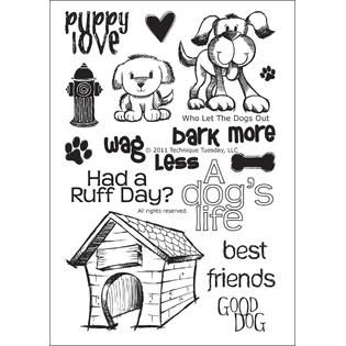 Technique Tuesday Clear Stamps 4X6 Who Let The Dogs Out   Home