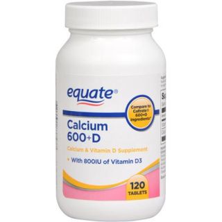 Equate Calcium 600 + D Dietary Supplement 120 ct