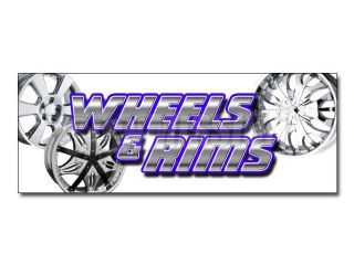 24" WHEELS & RIMS DECAL sticker chrome rim wheel tires