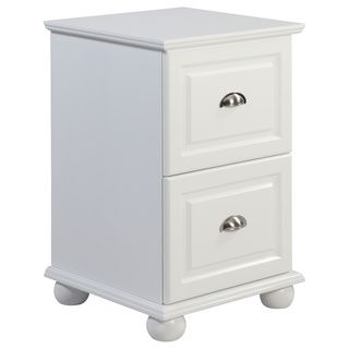 Two Drawer White Storage Cabinet   Shopping