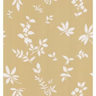 Brewster 56 sq. ft. Silhouette Leaves And Flowers Wallpaper 141 62127