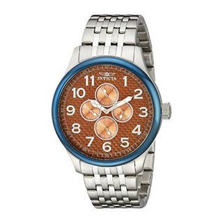 Invicta Mens Stainless Steel Large Japanese Quartz Day/ Date GMT