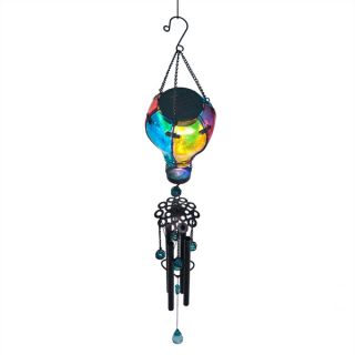 Colored Glass Balloon Solar Wind Chime