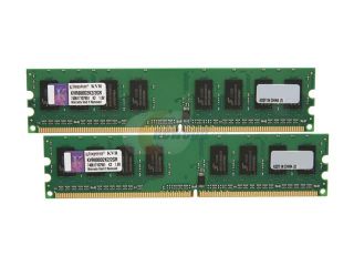 Kingston 2GB (2 x 1GB) 240 Pin DDR2 SDRAM DDR2 800 (PC2 6400) Dual Channel Kit Desktop Memory Model KVR800D2K2/2GR