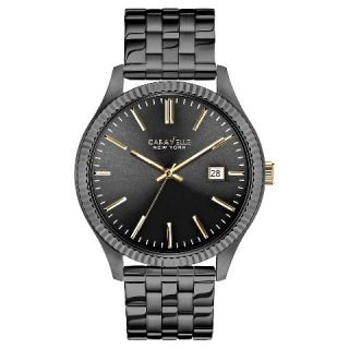 Caravelle New York by Bulova Mens Gray Ion Plated Stainless Steel