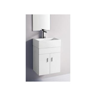 Elanti 17 Single Melamine Wall Hung Bathroom Vanity Set
