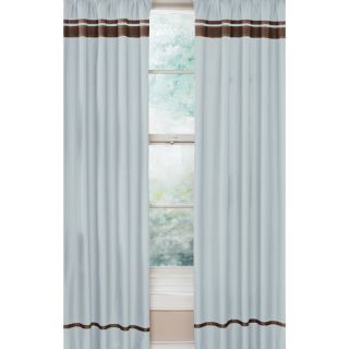 Blue and Brown Hotel 84 Inch Curtain Panel Pair