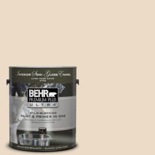 BEHR Premium Plus Ultra 1 gal. #N290 2 Authentic Tan Semi Gloss Enamel Interior Paint 375001