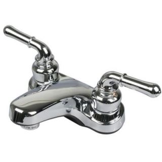 Ultra Faucets Non Metallic Series 4 in. Centerset 2 Handle Bathroom Faucet in Chrome 15710163