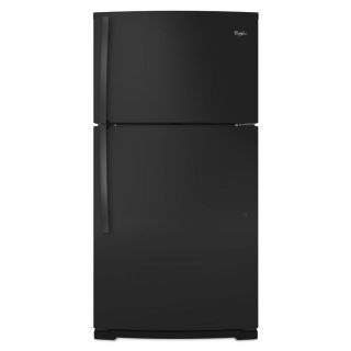 Whirlpool 21.08 cu ft Top Freezer Refrigerator (Black) ENERGY STAR