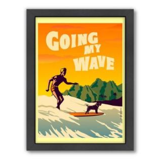 Americanflat 27 in. x 21 in. "Going My Wave" by Diego Patino Framed Wall Art A53P030