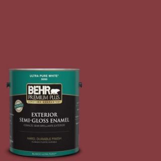 BEHR Premium Plus 1 gal. #M140 7 Dark Crimson Semi Gloss Enamel Exterior Paint 534001